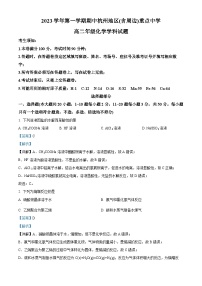 浙江省杭州市及周边重点中学2023-2024学年高二上学期11月期中考试化学试题（Word版附解析）