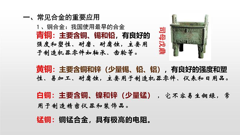 人教版 (新课标)必修1 3.3 用途广泛的金属材料 课件第6页