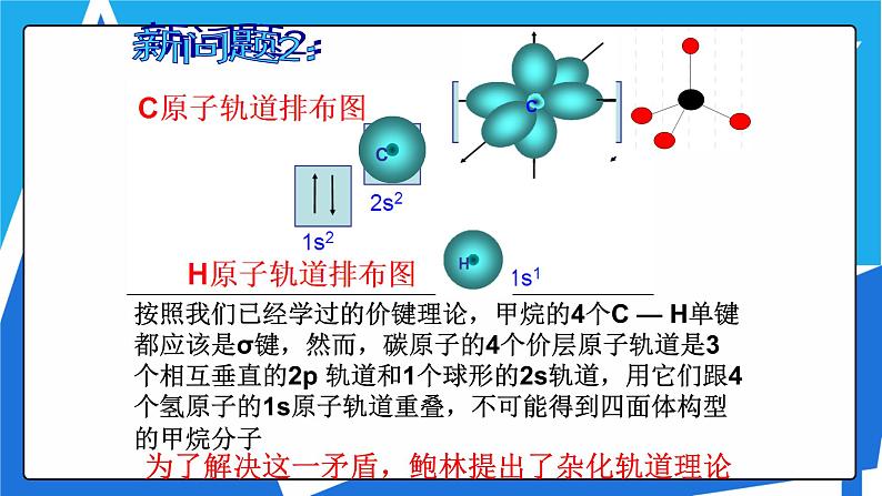 人教版高二化学选修三 2.2.2杂化轨道理论 课件第4页