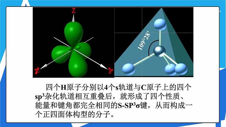 人教版高二化学选修三 2.2.2杂化轨道理论 课件第6页