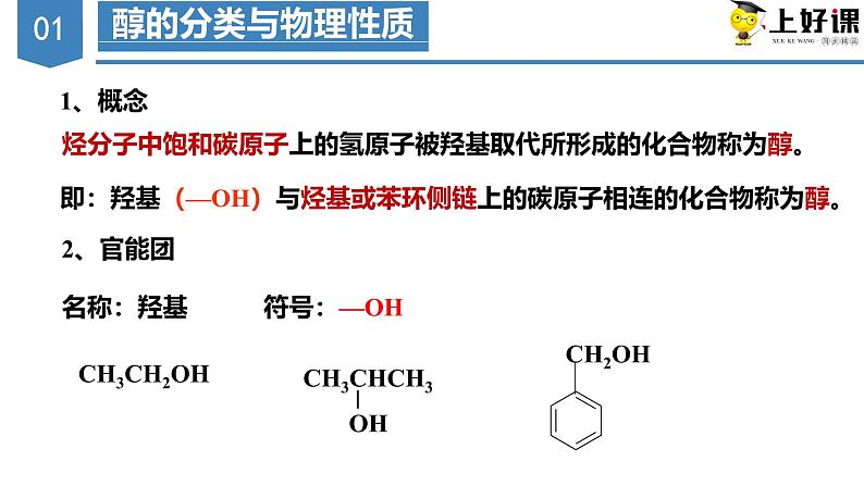 沪科版2019高二化学选择性必修三 3.1.1醇和酚 课件第1课时醇) 课件+教案05