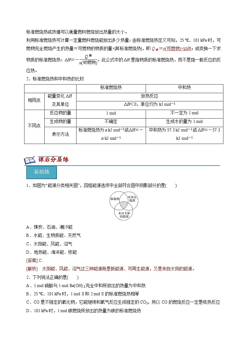 1.1.3化学反应中的热效应(能源的充分利用)(解析版)第2页