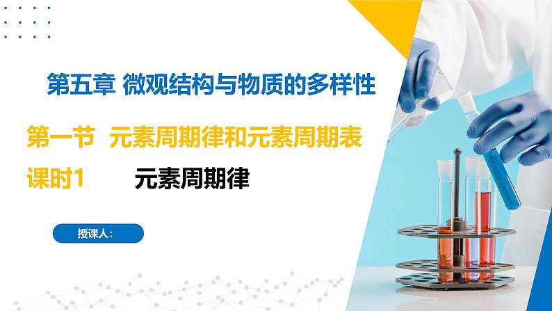 苏教版2019高一化学必修第一册 5.1.1元素周期律(同步课件)01
