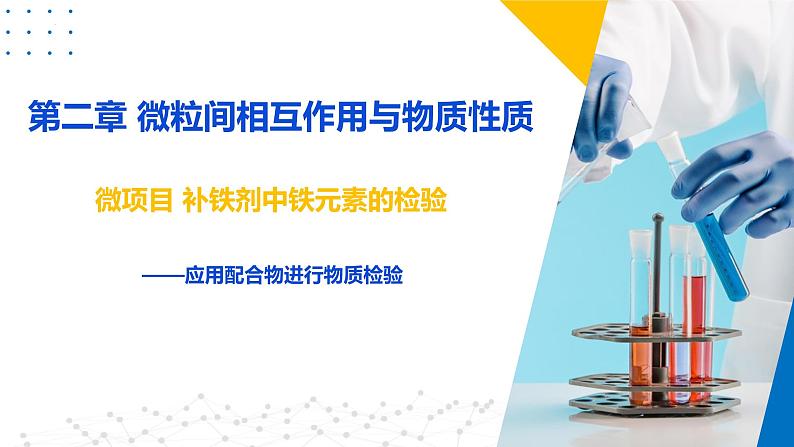 鲁科版2019高二化学选修二 第二章微项目补铁剂中铁元素的检验(课件)04