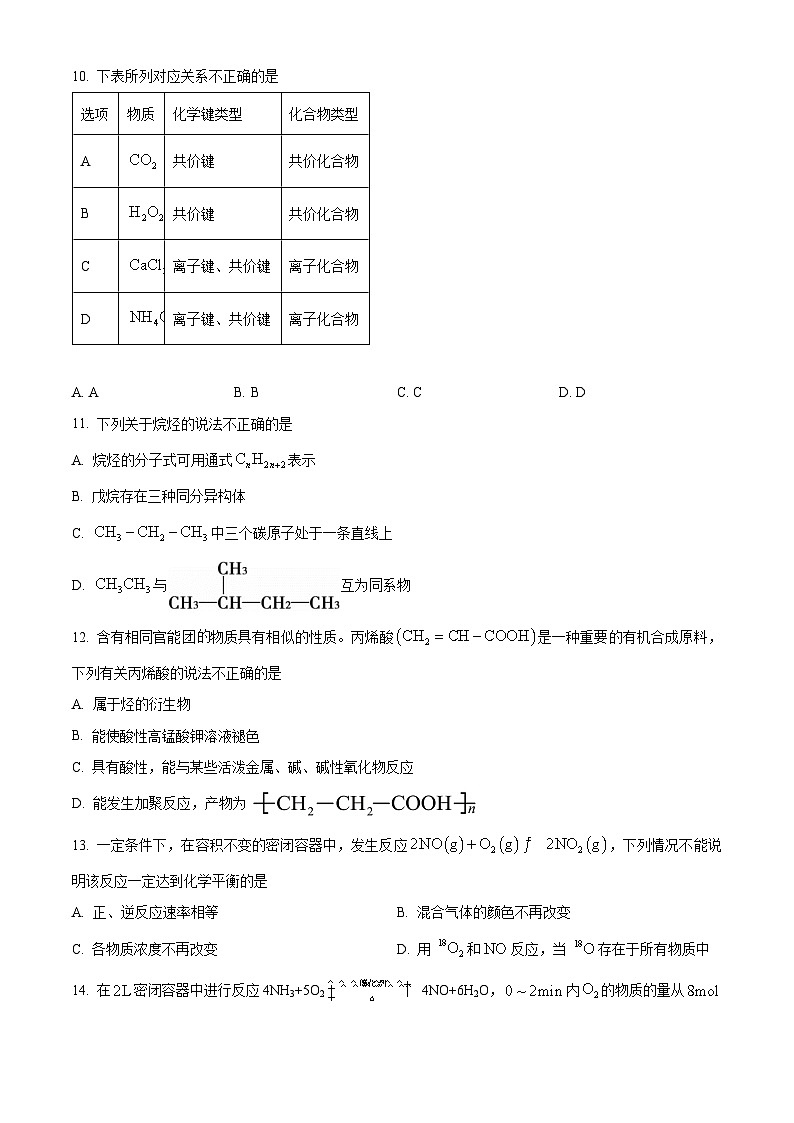 北京市丰台区2023-2024学年高一下学期期末考试化学试题(Word版附解析)03