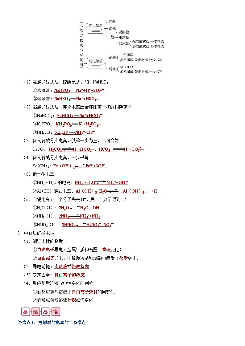 新高考化学一轮复习知识清单03 离子反应第3页