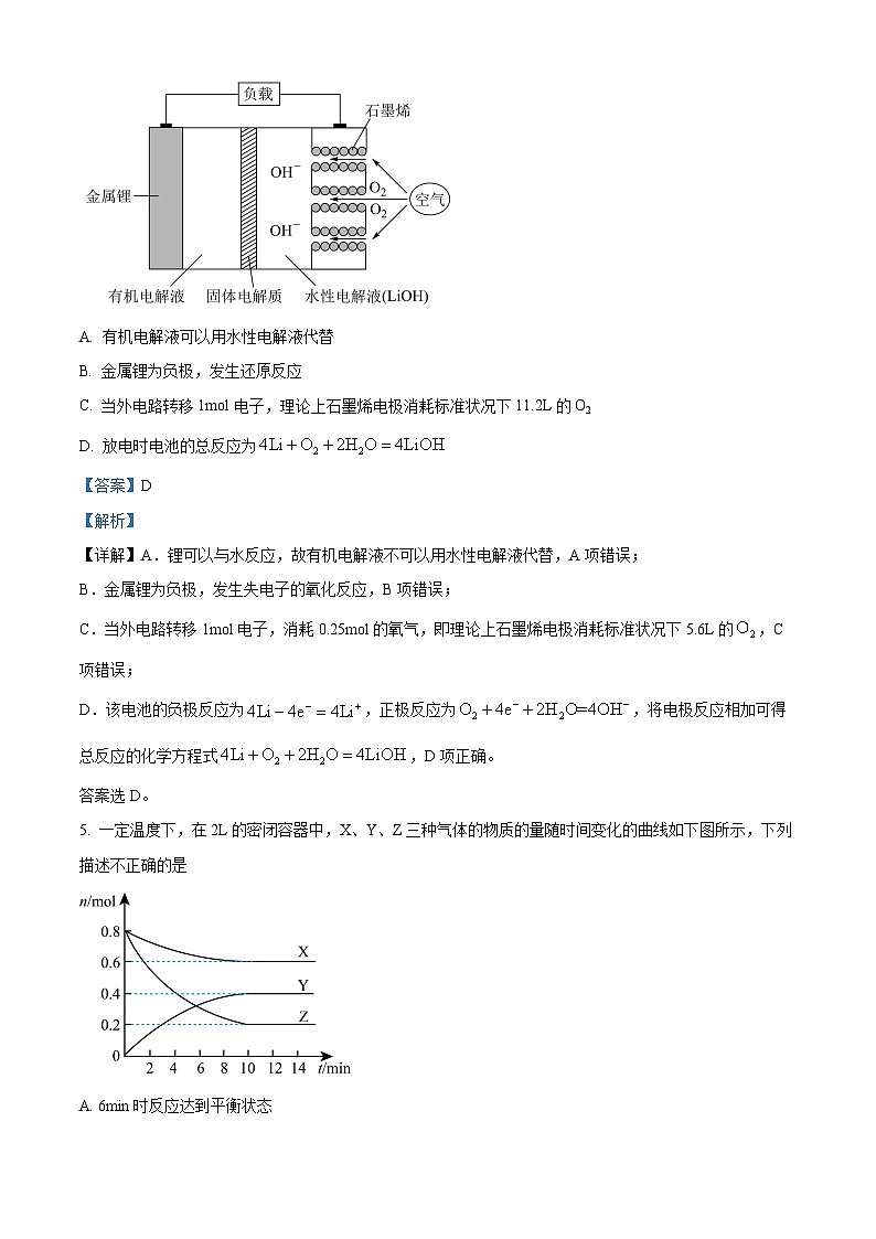 湖南省长沙市周南中学2024-2025学年高二上学期开学考试 化学试卷(解析版)第3页