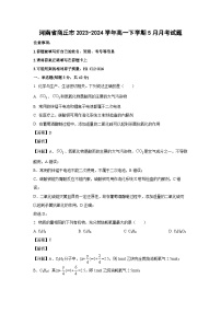 [化学]河南省商丘市2023-2024学年高一下学期5月月考试题(解析版)
