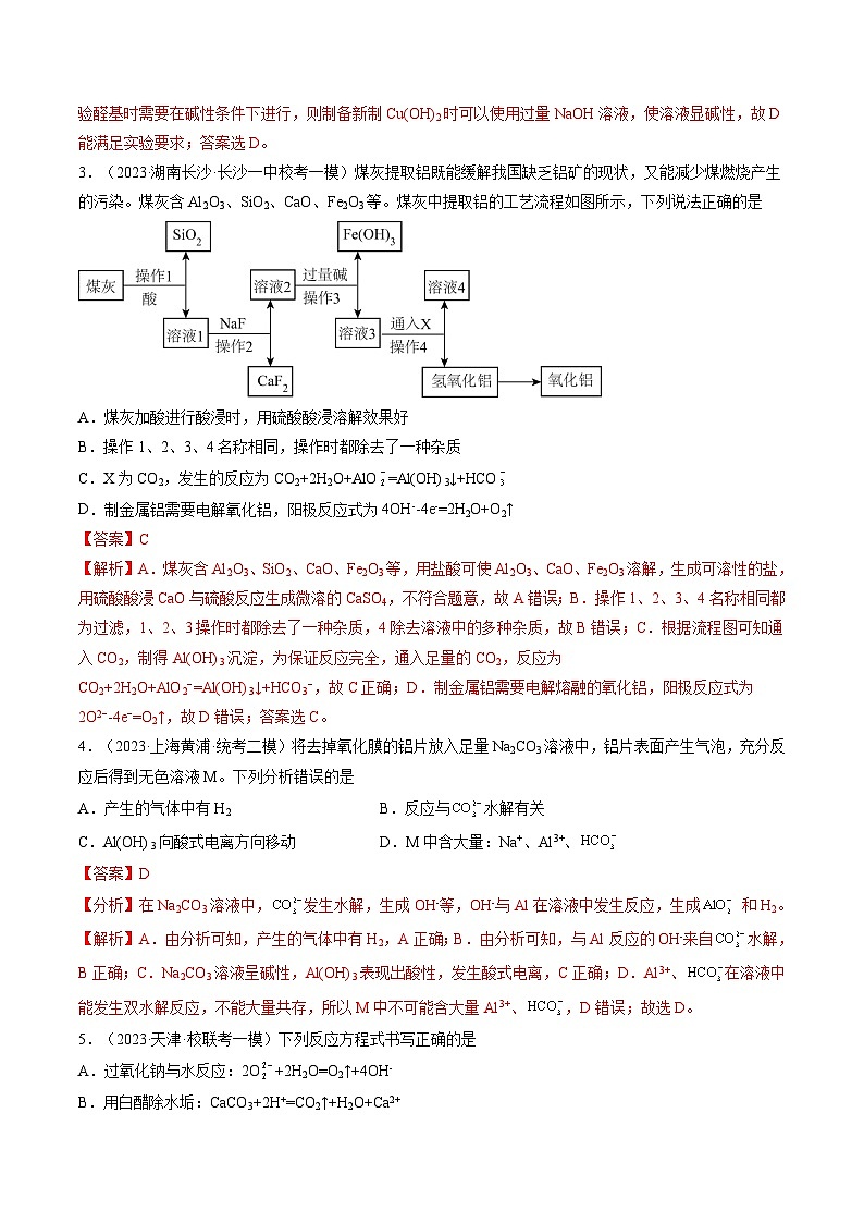 新高考化学一轮复习巩固练习第09讲 镁、铝及其重要化合物(解析版)第2页