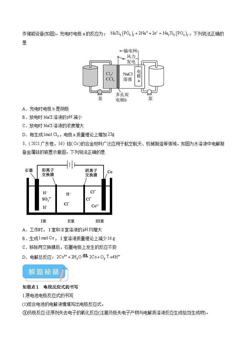 (广东版)新高考化学三轮冲刺强化练习 第16题 电解池、新型化学电源的应用(原卷版)第2页