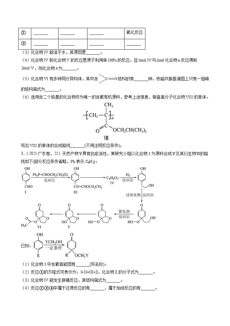 (广东版)新高考化学三轮冲刺强化练习 第20题 有机推断综合题(原卷版)第3页