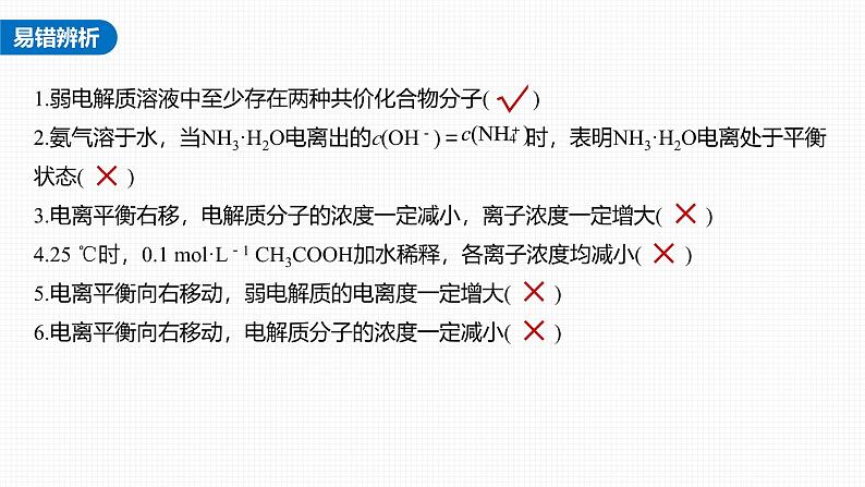 新高考化学一轮复习讲义课件第8章 第46讲 弱电解质的电离平衡(含解析)第7页