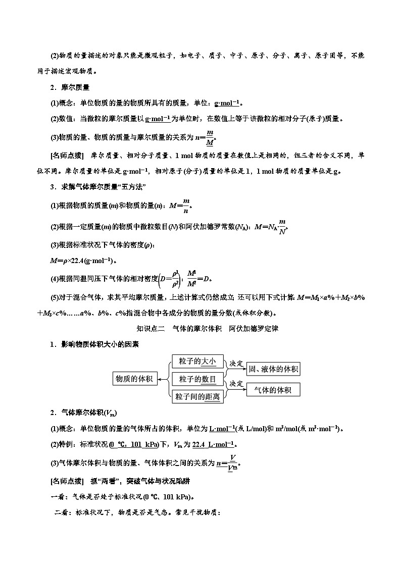 新高考化学一轮复习考点过关练考向01 物质的量 气体摩尔体积(含解析)第3页