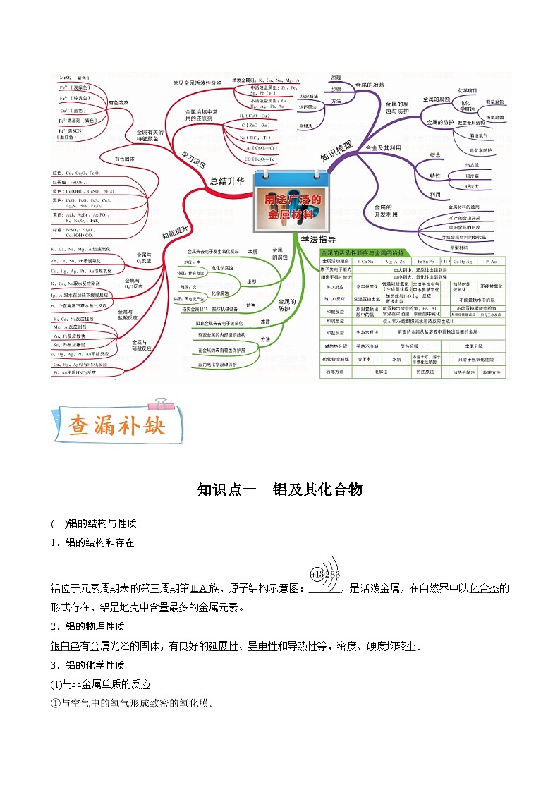 新高考化学一轮复习考点过关练考向08 金属材料及金属矿物的开发利用(含解析)02