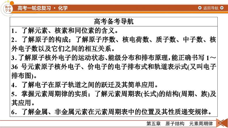 新高考化学一轮复习讲义课件第5章 第13讲 原子结构 元素周期表03