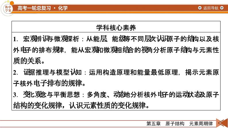 新高考化学一轮复习讲义课件第5章 第13讲 原子结构 元素周期表04