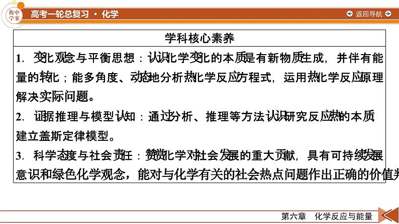 新高考化学一轮复习讲义课件第6章 第17讲 化学反应的热效应第4页