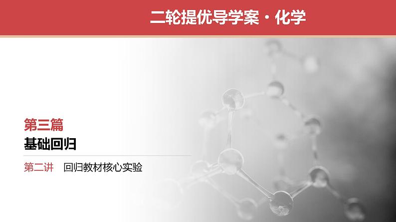 新高考化学二轮复习提优导学案课件 基础回归第2讲 回归教材核心实验(含解析)第1页