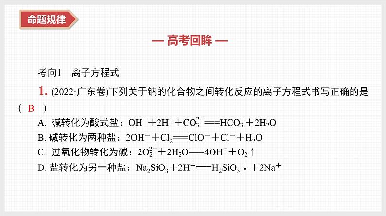 新高考化学二轮复习提优导学案课件 微主题2 离子反应 氧化还原反应(含解析)第4页