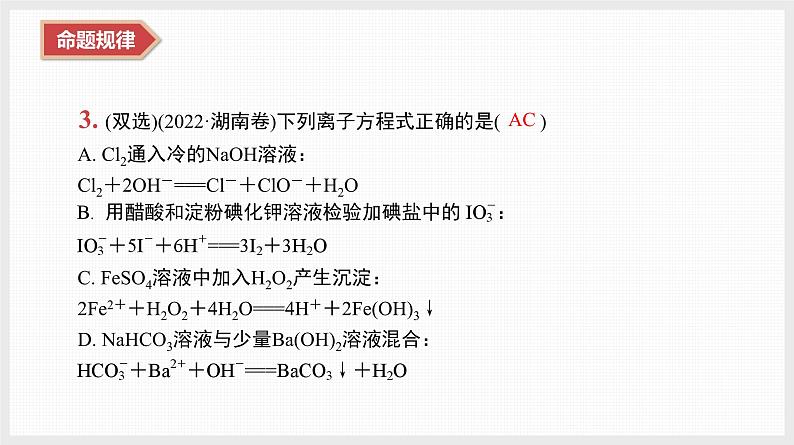 新高考化学二轮复习提优导学案课件 微主题2 离子反应 氧化还原反应(含解析)第6页