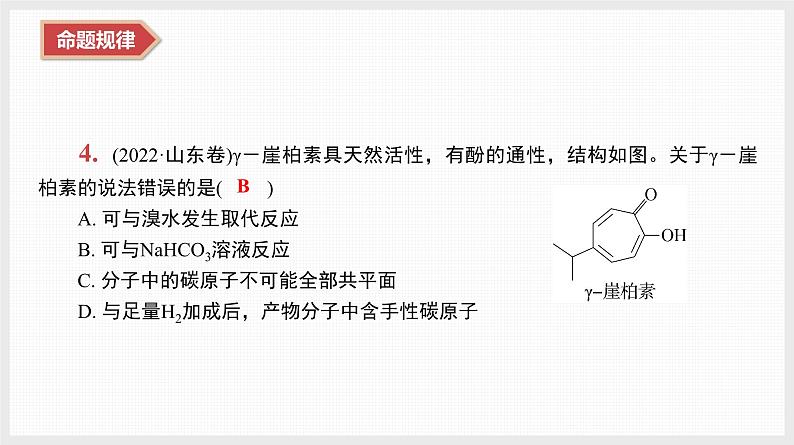 新高考化学二轮复习提优导学案课件 微主题11 有机推断与合成(含解析)07