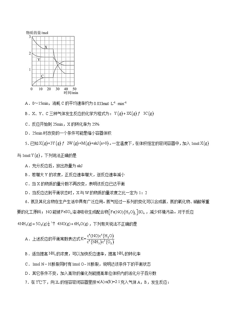 新高考化学二轮复习讲练测专题09 化学反应速率与化学平衡(测)(原卷版)第2页
