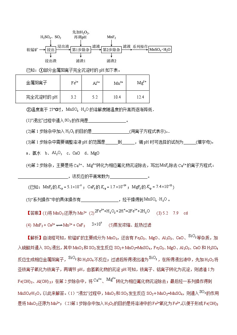 新高考化学二轮复习讲练测专题13 工艺流程综合题(测)(解析版)03