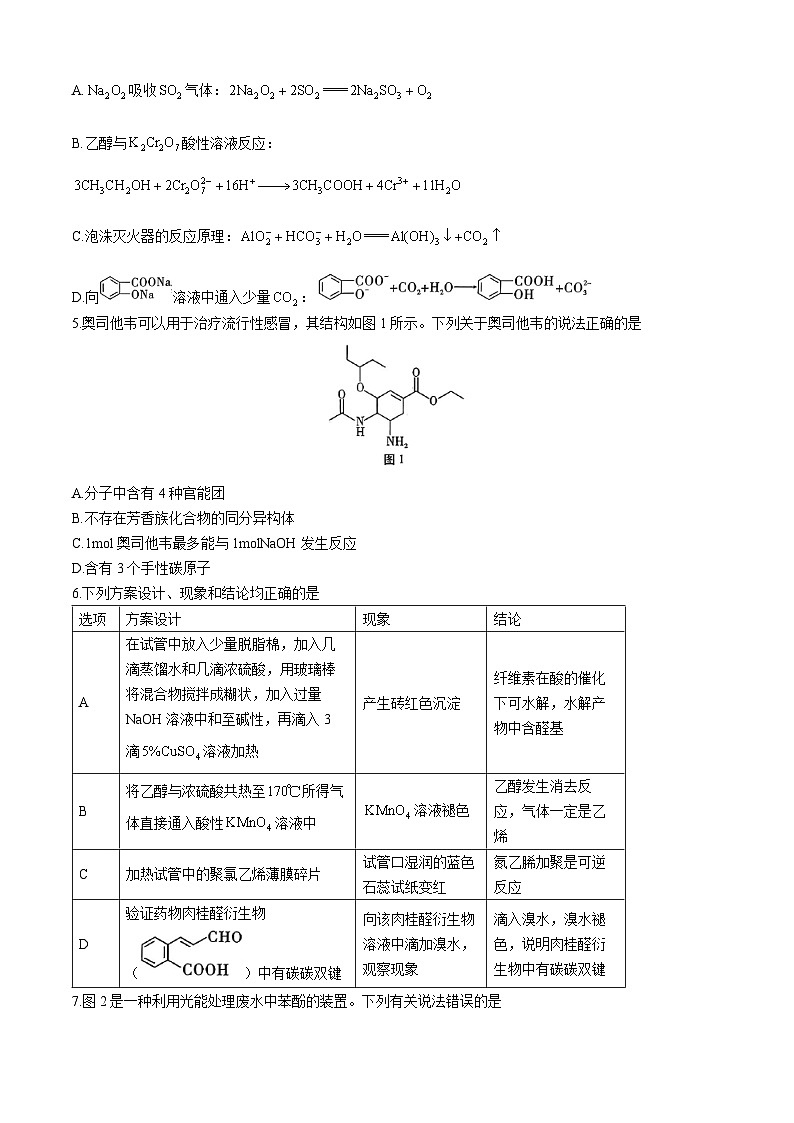 贵州省部分学校2024-2025学年高三上学期9月第一次联考 化学试题02