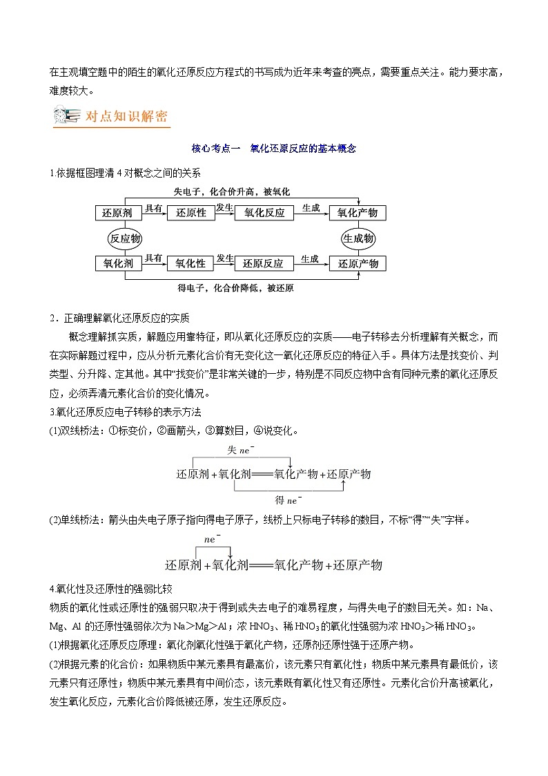 新高考化学二轮复习分层训练高考解密04 氧化还原反应(讲义)(原卷版)第3页