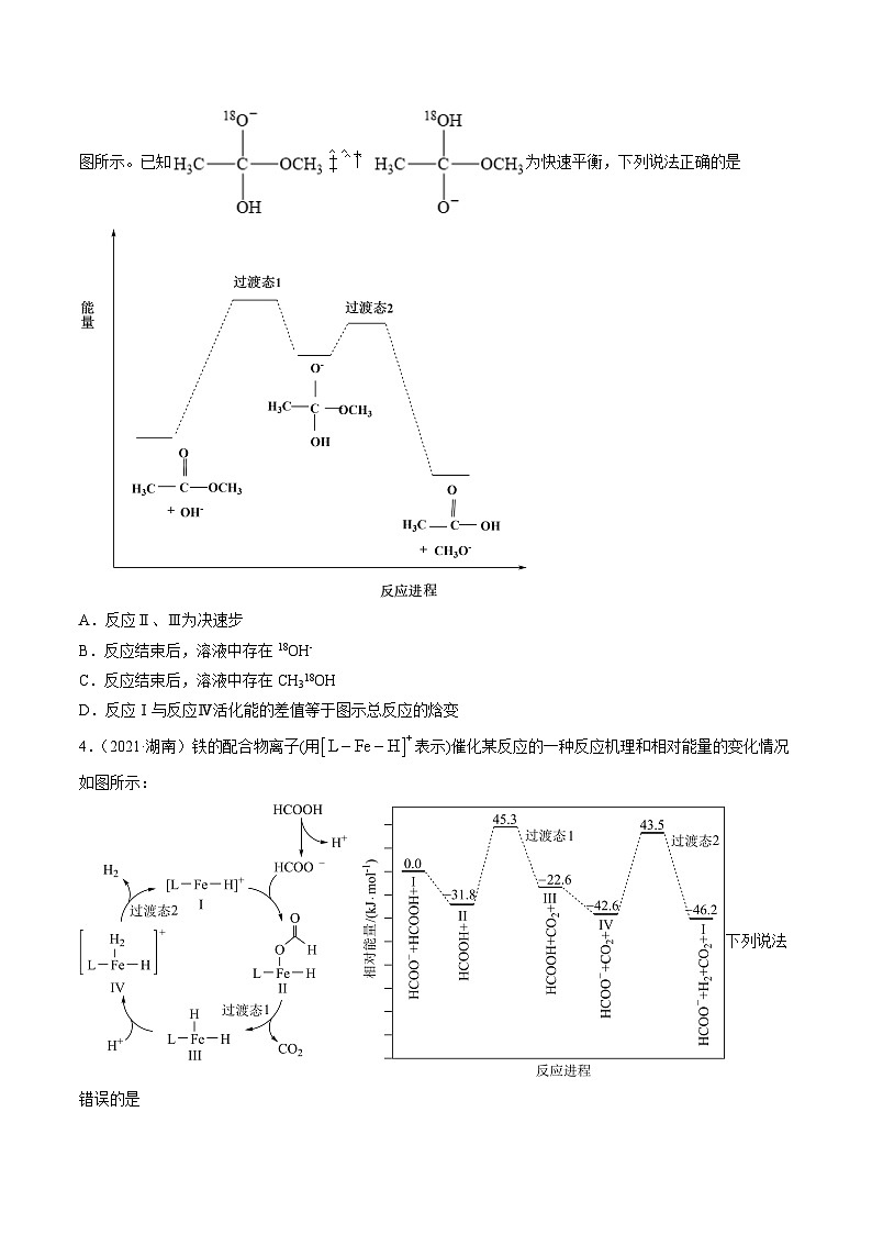 新高考化学二轮复习培优提升练习热点05 反应机理图和能量历程图(解析版)02