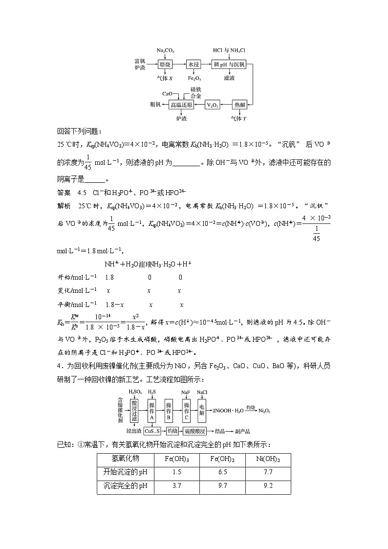 新高考化学一轮复习讲义 第8章 第42讲 专项提能特训16 化工流程中的Ksp计算第2页