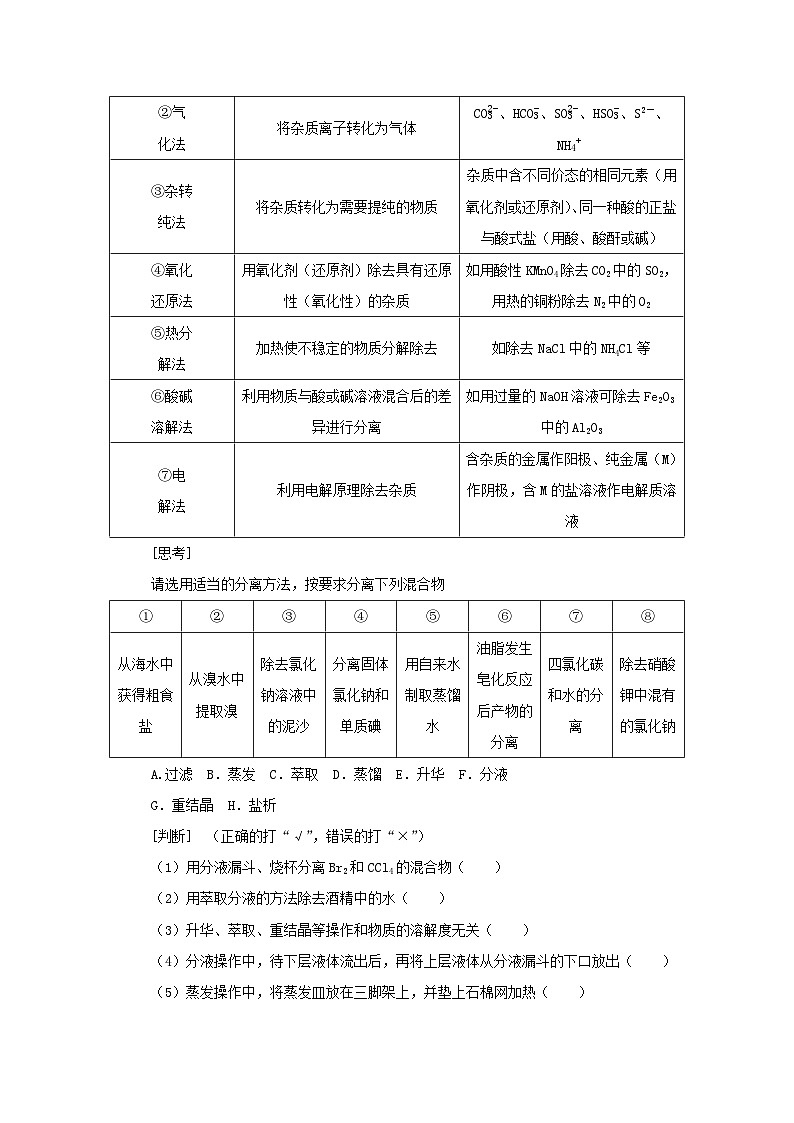 新高考化学一轮复习学案10.2物质的分离提纯检验与鉴别(含解析)第3页