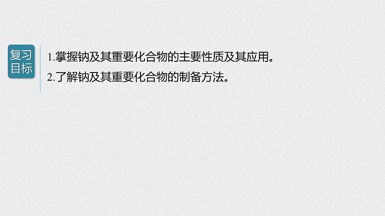 新高考化学一轮复习讲义课件 第3章 第13讲 钠及其重要化合物02