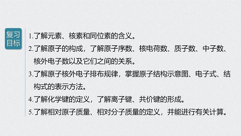 新高考化学一轮复习讲义课件 第5章 第27讲 原子结构 化学键02
