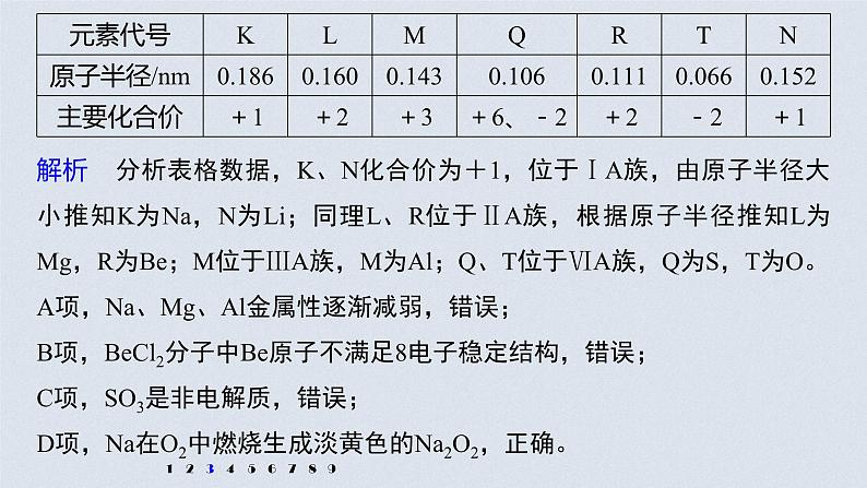 新高考化学一轮复习讲义课件 第5章 第28讲 专项提能特训7 “位—构—性”关系判断第7页