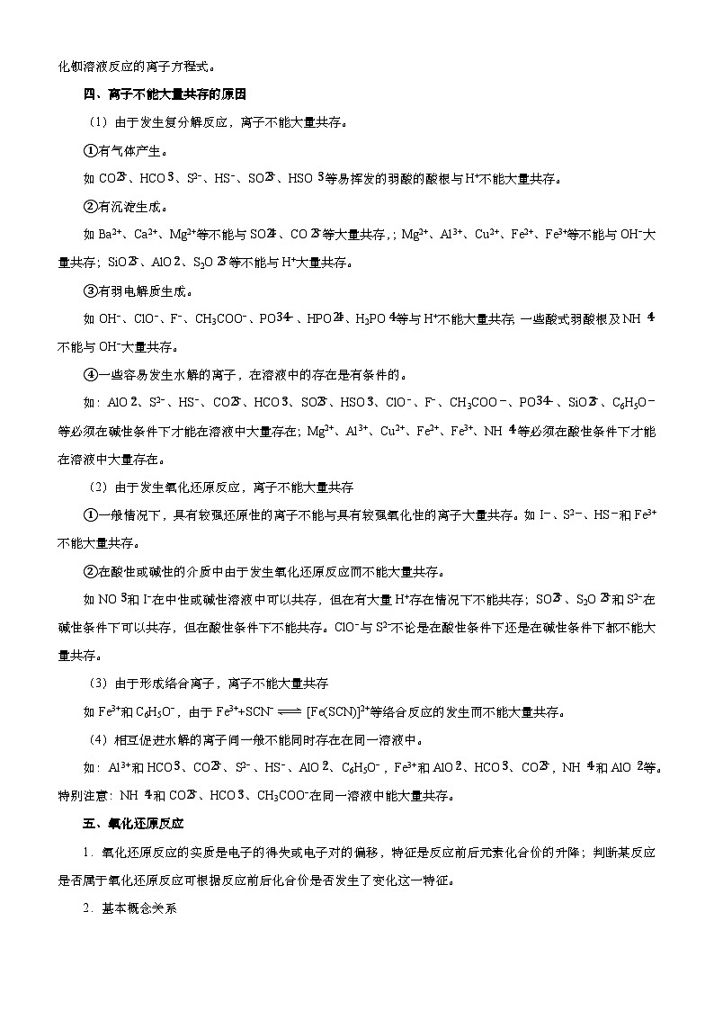 新高考化學(xué)二輪復(fù)習(xí)練習(xí)專題二 離子反應(yīng)  氧化還原反應(yīng) 教師版第3頁(yè)