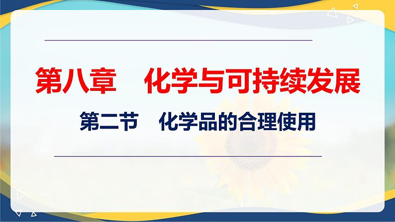 8.2.1化学品的合理使用(课件)-高一化学同步教学(人教版2019必修第二册)第1页