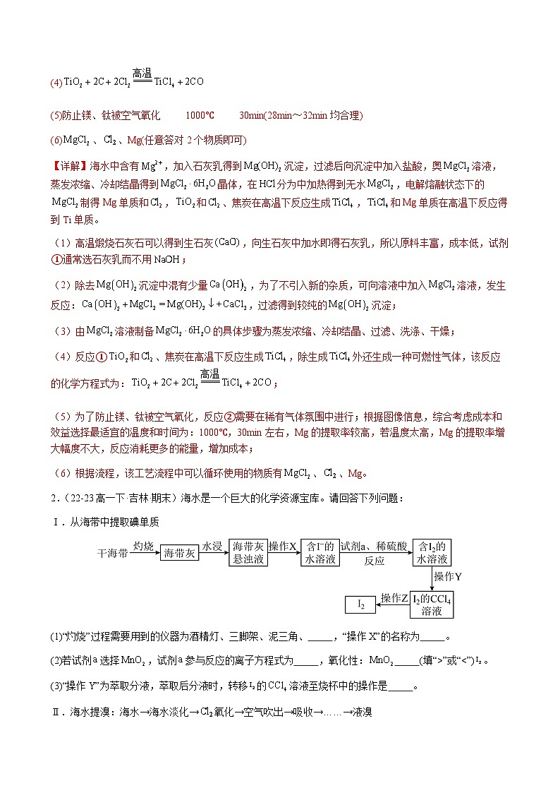 必刷题12 化学工业流程-高一化学下学期期末复习(人教版2019必修第二册)(解析版)第2页
