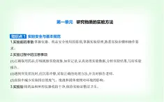 苏教版高中化学必修第一册专题二研究物质的基本方法第一单元研究物质的实验方法课件