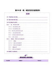 第04讲 碳、硅及无机非金属材料(讲义)(含答案) 2025年高考化学一轮复习讲练测(新教材新高考)