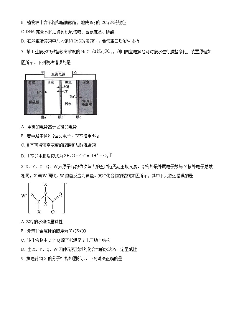 湖南省衡阳市衡阳县第四中学2024-2025学年高三上学期9月月考化学试题(原卷版)第3页