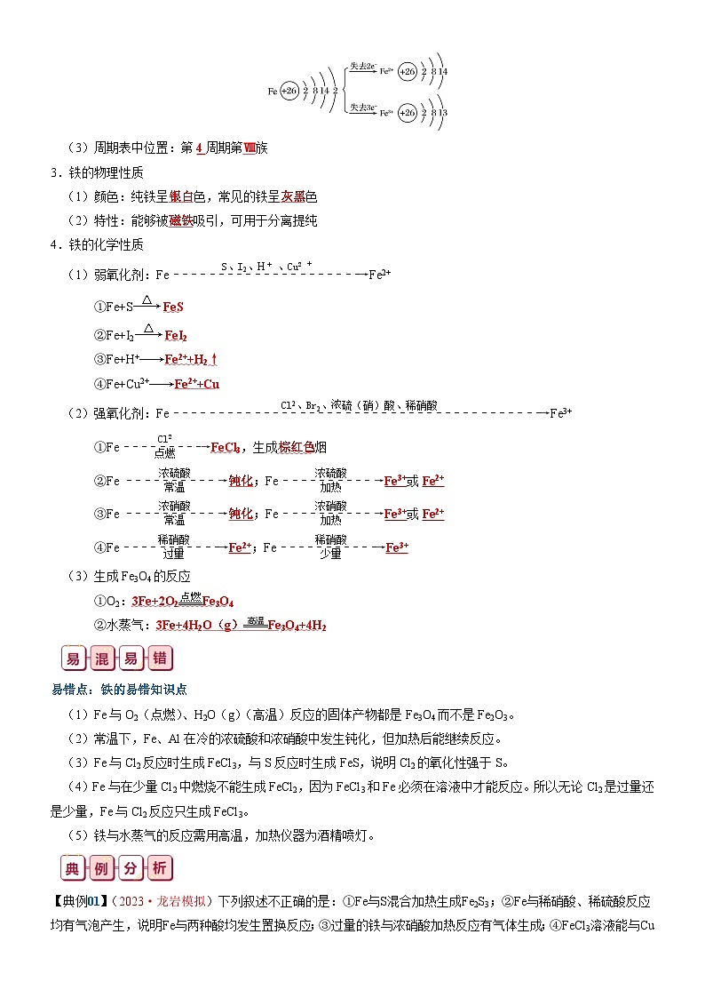 知识清单08 铁及其重要化合物-【复习清单】2024年高考化学一轮复习知识清单第2页
