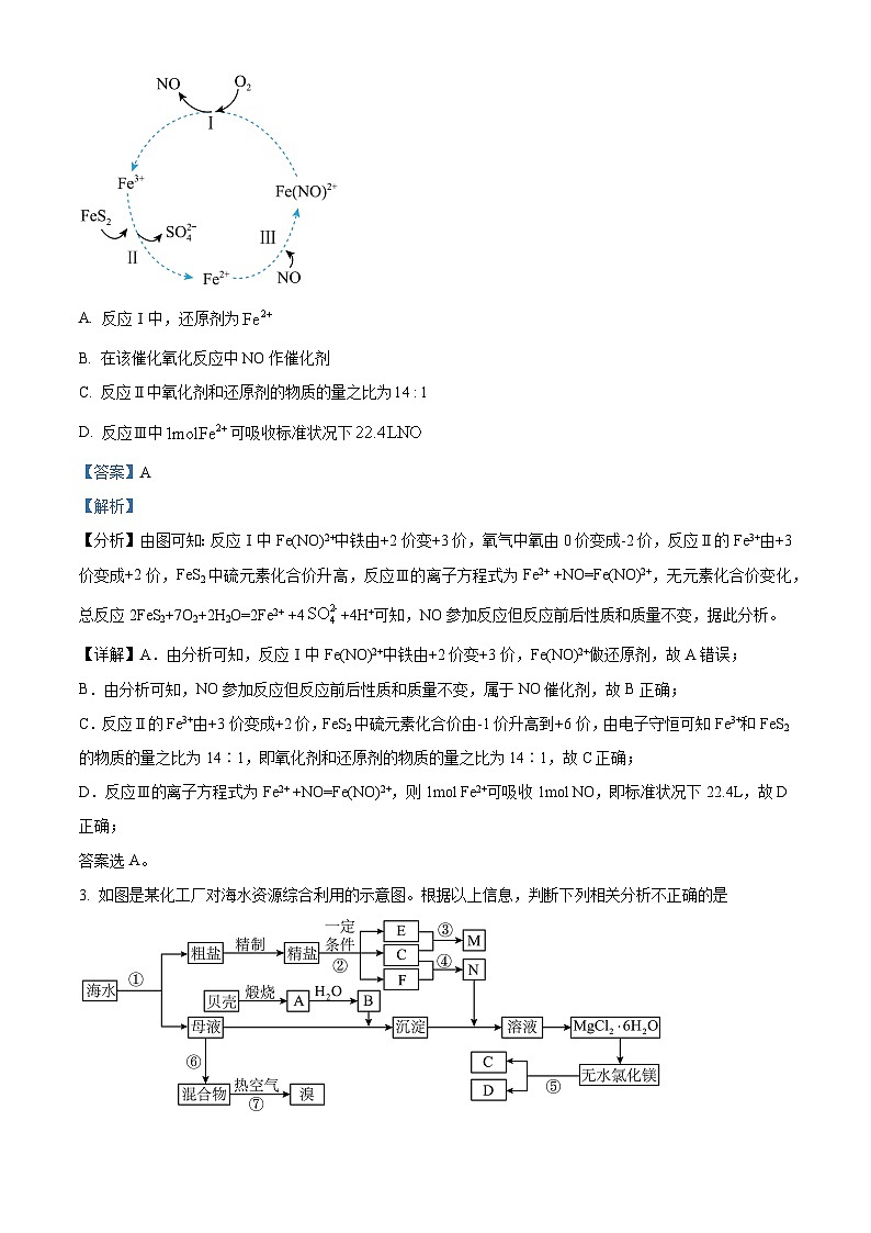 江西省上饶市广丰一中2023-2024学年高三上学期12月考试化学试卷 Word版含解析第2页