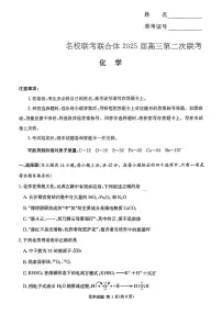 湖南省长沙市名校联考联合体2025届高三上学期第二次联考化学试题（PDF版附解析）