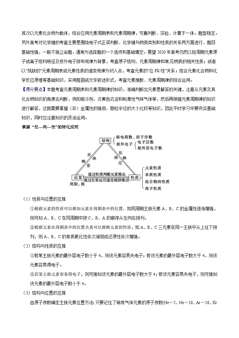 专题05 元素周期表及周期律-高考化学母题题源系列(原卷版)第2页