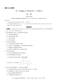 浙江第一届NBchem2024-2025学年高三上学期高考模拟考试化学试题（含答案）