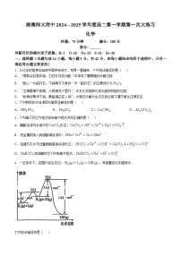 湖南省长沙市湖南师范大学附属中学2024-2025学年高二上学期第一次月考 化学试卷