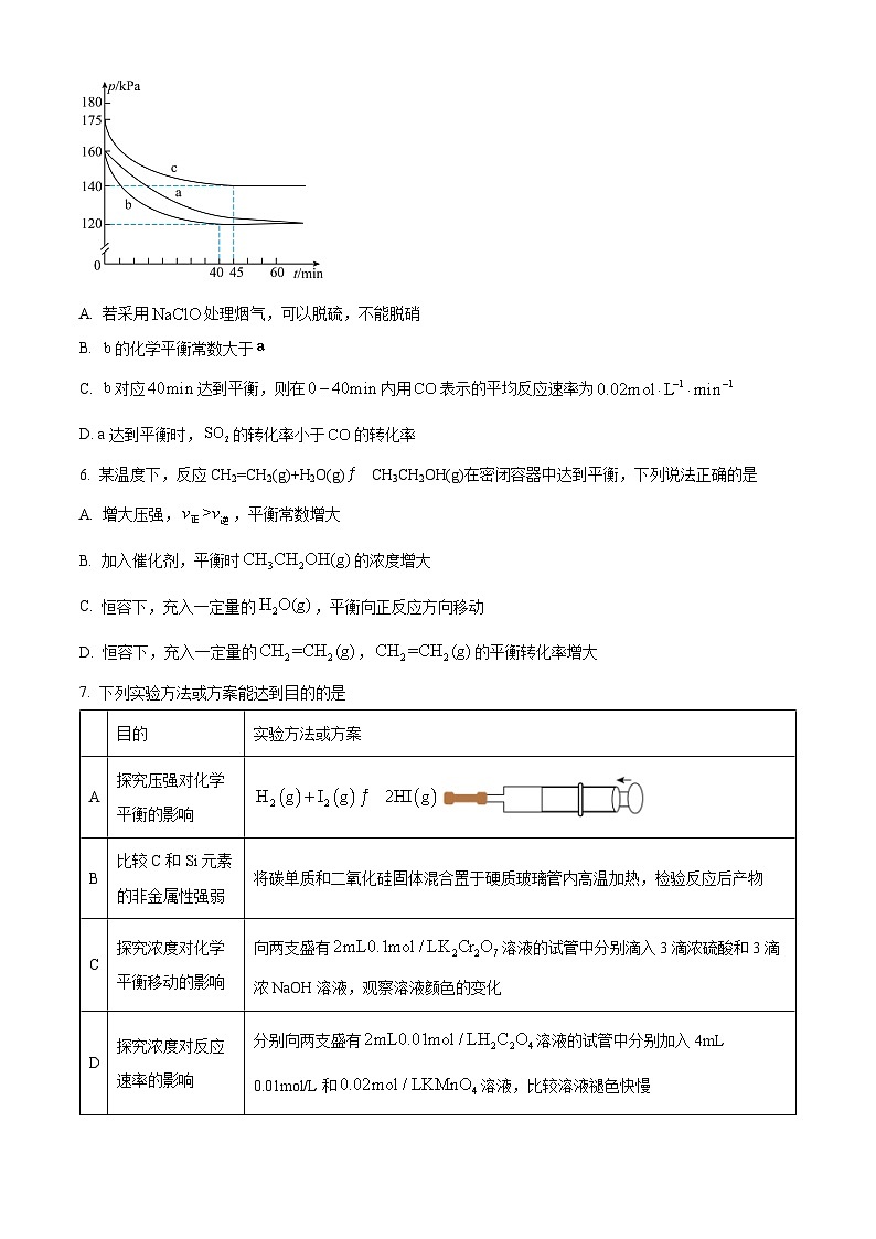 吉林省部分学校2024-2025学年高二上学期10月第一次月考化学试题 Word版无答案第2页