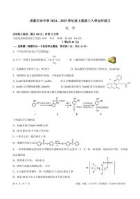 四川省成都石室2024-2025學(xué)年度上期高2025屆定時練習(xí)試卷化學(xué)（含答案）