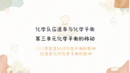 2.3.1化学平衡的移动（教学课件）—高中化学苏教版（2019）选择性必修一